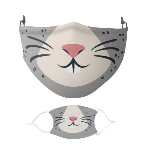 Μάσκα Παιδική Υφασμάτινη Πλενόμενη - Γατούλα