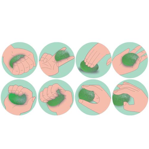 Μπαλάκι Εκγύμνασης Άνω Άκρων σε Σχήμα Αυγού - Μπλε( Σκληρό)