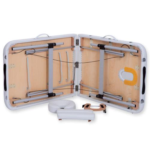 Κρεβάτι Μασάζ Αλουνιμίου - Βαλίτσα | Λευκό