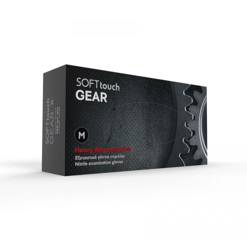 Γάντια Νιτριλίου SOFT Touch Gear Mαύρο | Συσκ : 100τμχ