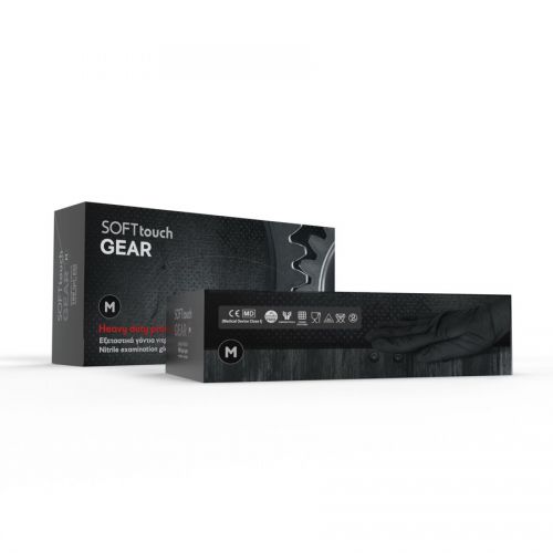 Γάντια Νιτριλίου SOFT Touch Gear Mαύρο | Συσκ : 100τμχ