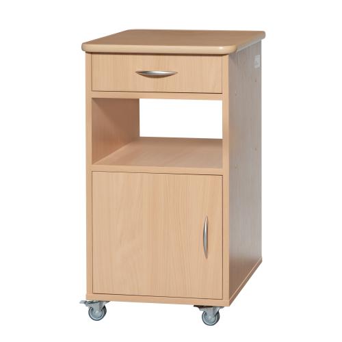 Κομοδίνο Ξύλινο Τροχήλατο