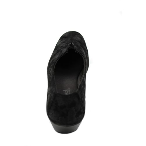  Ανατομικό Γυναικείο Παπούτσι Υφασμάτινο με άνοιγμα στο Κουντεπιέ  - Μαύρο 6513