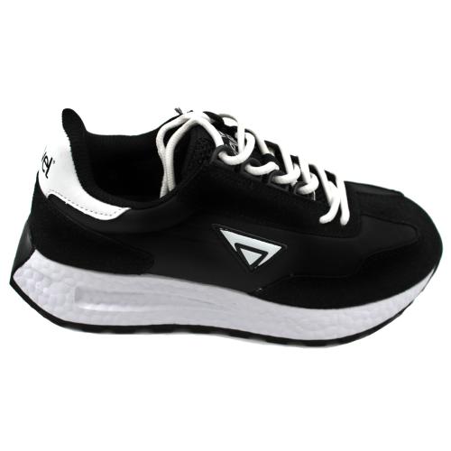  Ανατομικό Αθλητικό Γυναικείο Παπούτσι με Κορδόνια - Μαύρο