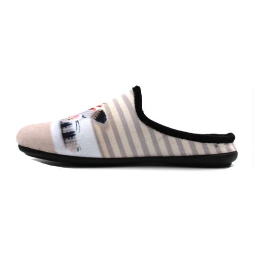 Ανατομική Παντόφλα με Τύπωμα στο Κουντεπιέ - Γκρι 4032