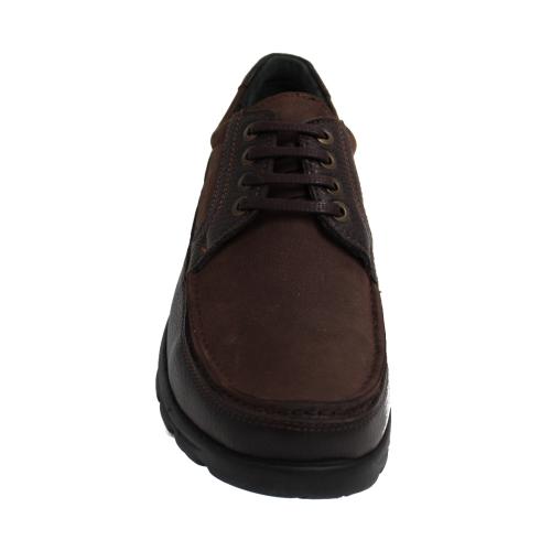 Ανατομικό Δερμάτινο Παπούτσι με Κορδόνι - Καφέ 561