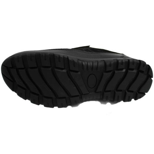 Ανατομικό Δερμάτινο Ανδρικό Παπούτσι με Λάστιχο στο Πλάι - Μαύρο 562