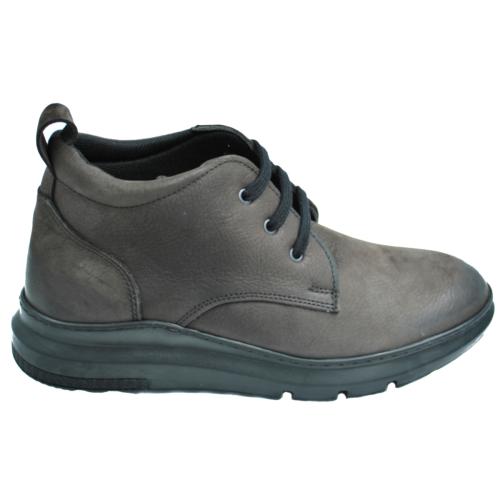 Ανατομικό Ανδρικό Μποτάκι Δερμάτινο με Κορδόνια - Λαδί