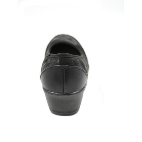  Ανατομική Γυναικεία Μπαλαρίνα Υφασμάτινη με Λάστιχο  - Μαύρη 6512