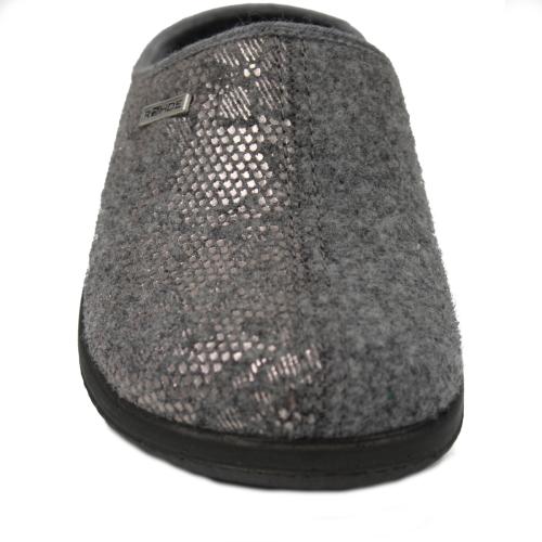 Ανατομική Γυναικεία Χειμερινή Παντόφλα  | Ασημί 6542