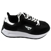  Ανατομικό Αθλητικό Γυναικείο Παπούτσι με Κορδόνια - Μαύρο