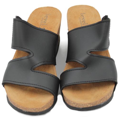 Ανατομικό Γυναικείο Σανδάλι - Μαύρο | Με Ρυθμιζόμενο Αυτοκόλλητο 1080