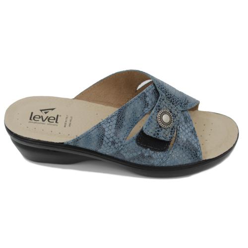 Ανατομική Παντόφλα Γυναικεία Blue Jeans - Με Αυτοκόλλητο