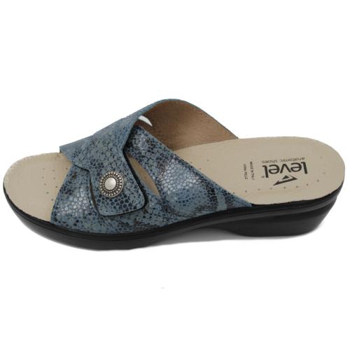 Ανατομική Παντόφλα Γυναικεία Blue Jeans - Με Αυτοκόλλητο 1092