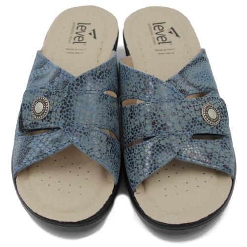 Ανατομική Παντόφλα Γυναικεία Blue Jeans - Με Αυτοκόλλητο 1092