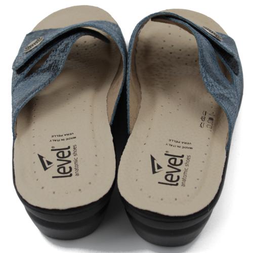 Ανατομική Παντόφλα Γυναικεία Blue Jeans - Με Αυτοκόλλητο 1092