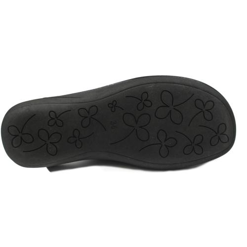 Ανατομική Γυναικεία Παντόφλα με Λουλούδι - Μπλε 1476