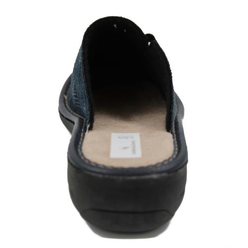 Ανατομική Γυναικεία Παντόφλα με Λουλούδι - Μπλε 1476