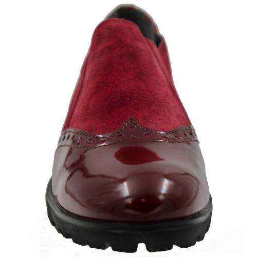 Ανατομικό Γυναικείο Παπούτσι Μπορντώ - Με Λουστρίνι Και Καστόρι 171