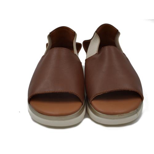 Ανατομικό Γυναικείο Πέδιλο Καφέ - Δερμάτινο 2046