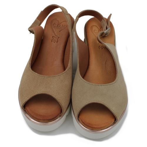 Ανατομική Γυναικεία Πλατφόρμα- Μπεζ 2079