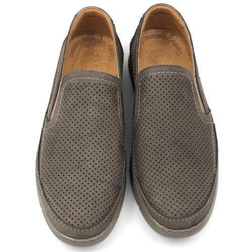 Ανατομικό Ανδρικό Παπούτσι - Χωρίς Κορδόνια | Γκρι 543