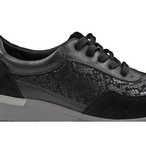 Ανατομικό Γυναικείο Παπούτσι - Μαύρο | Με Κορδόνι 6440