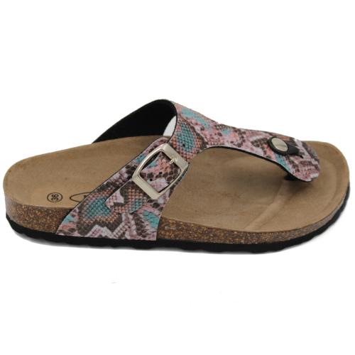 Ανατομική Γυναικεία Παντόφλα Φίδι| Με Ρυθμιζόμενο Λουράκι