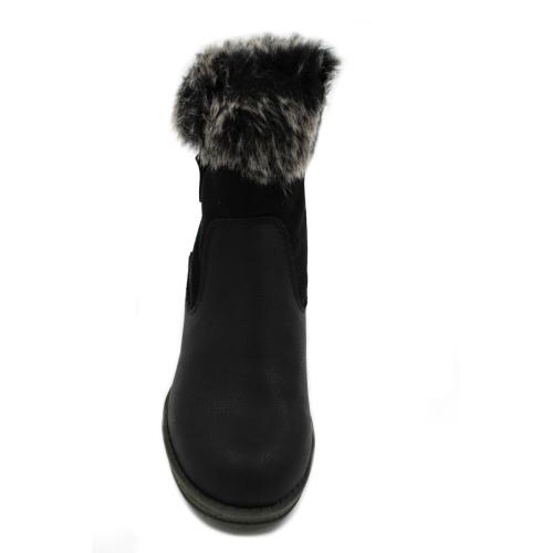 Ανατομικό Γυναικείο Μποτάκι Μαύρο - Με Γουνάκι 432