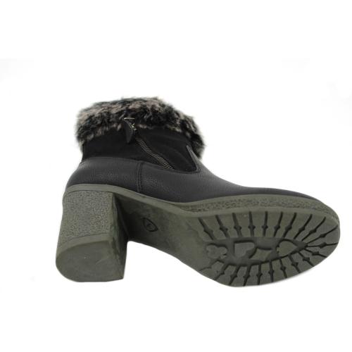 Ανατομικό Γυναικείο Μποτάκι Μαύρο - Με Γουνάκι 432