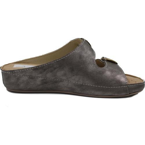 Ανατομική Γυναικεία Παντόφλα Ανθρακί | Με Ρυθμιζόμενα Λουράκια 964