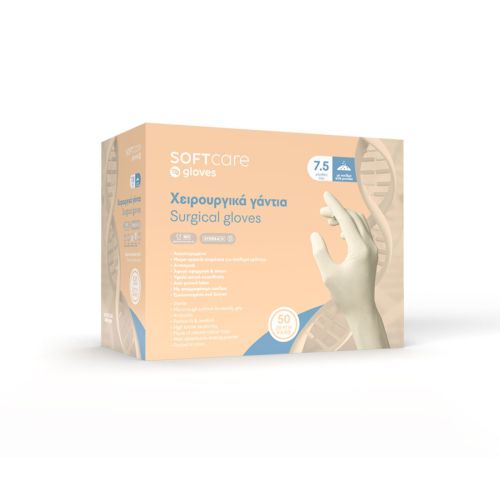 Γάντια Χειρουργικά Αποστειρωμένα Latex  Με Πούδρα | Soft Touch | Συσκ: 50 Ζεύγη