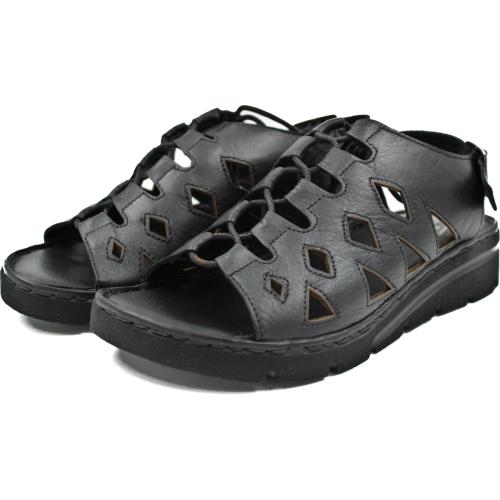 Ανατομικό Γυναικείο Πέδιλο Δερμάτινο  - Μαύρο 2151