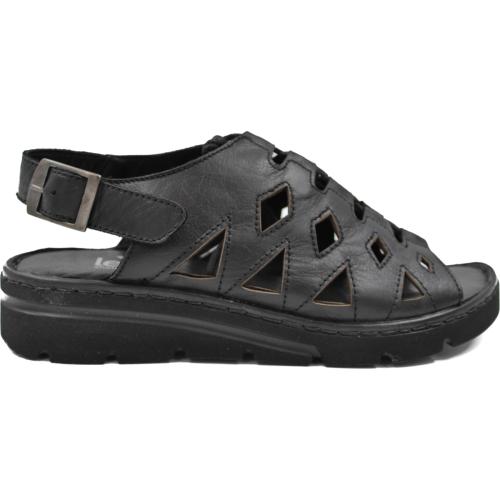 Ανατομικό Γυναικείο Πέδιλο Δερμάτινο  - Μαύρο 2151