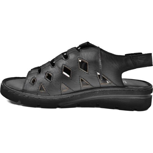 Ανατομικό Γυναικείο Πέδιλο Δερμάτινο  - Μαύρο 2151