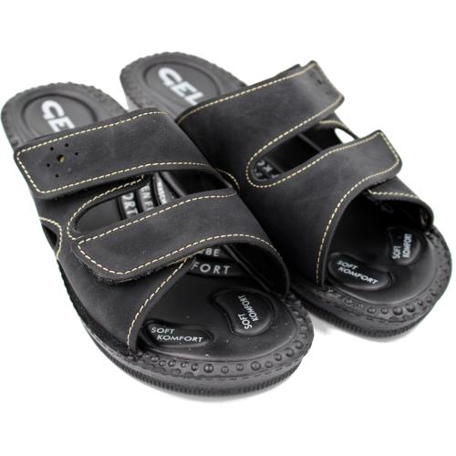 Ανατομική Γυναικεία Παντόφλα Με Gel - Μαύρη 2814