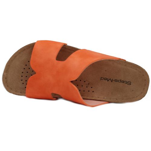 Ανατομική Γυναικεία Παντόφλα -Πορτοκαλί | Steps Med 018