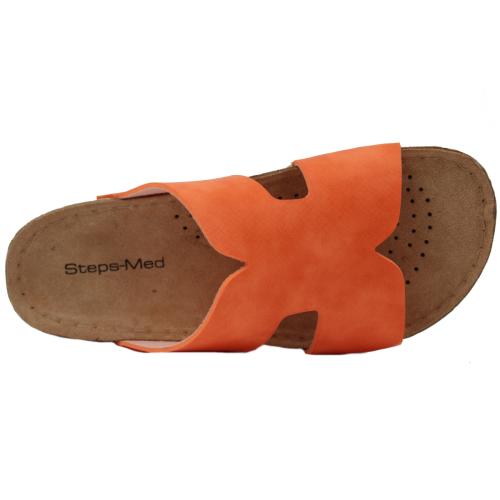 Ανατομική Γυναικεία Παντόφλα -Πορτοκαλί | Steps Med 018