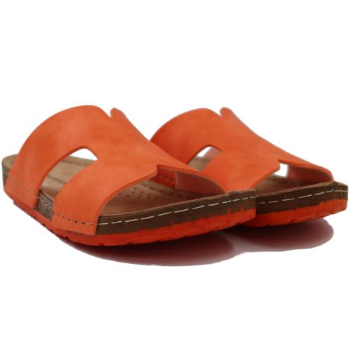 Ανατομική Γυναικεία Παντόφλα -Πορτοκαλί | Steps Med 018