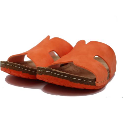 Ανατομική Γυναικεία Παντόφλα -Πορτοκαλί | Steps Med 018
