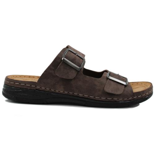 Ανατομική Ανδρική Παντόφλα - Καφέ | Steps Med 183