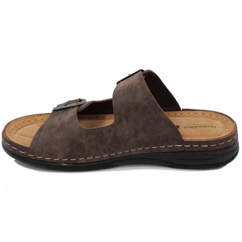 Ανατομική Ανδρική Παντόφλα - Καφέ | Steps Med 183