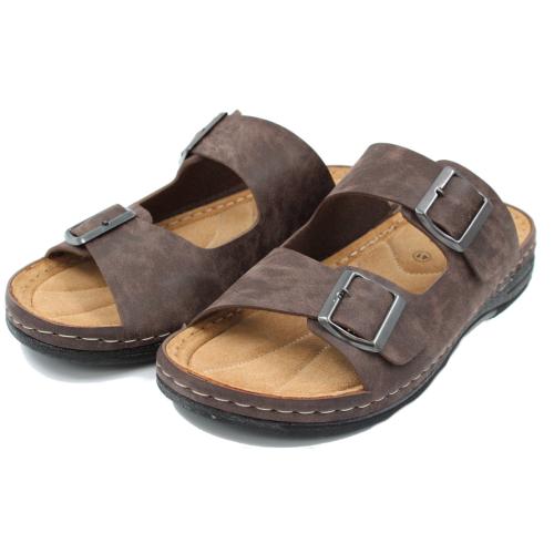 Ανατομική Ανδρική Παντόφλα - Καφέ | Steps Med 183