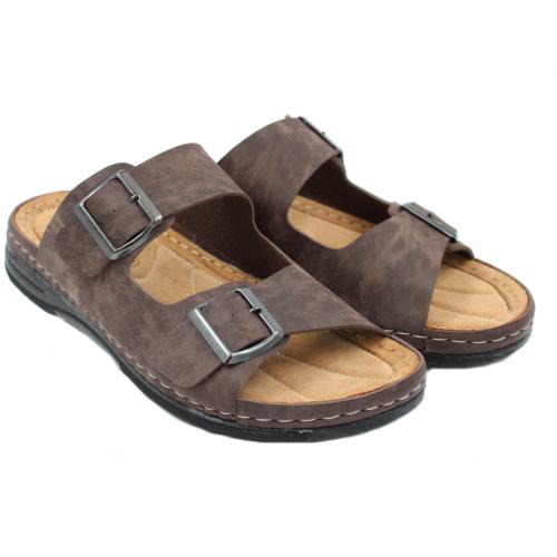 Ανατομική Ανδρική Παντόφλα - Καφέ | Steps Med 183