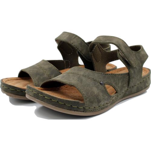 Ανατομικό Γυναικείο Πέδιλο - Χακί | Steps Med 11