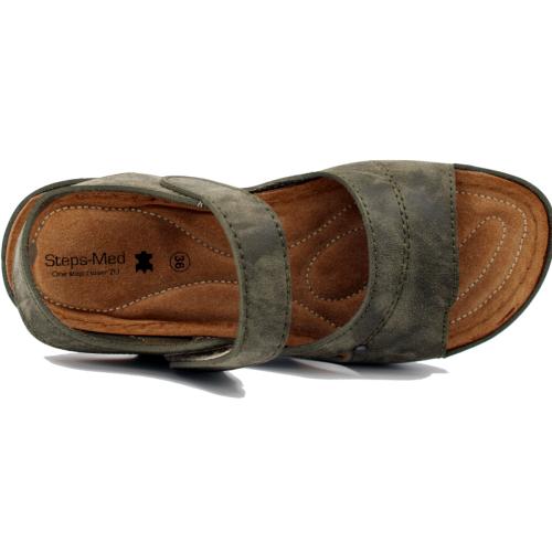 Ανατομικό Γυναικείο Πέδιλο - Χακί | Steps Med 11