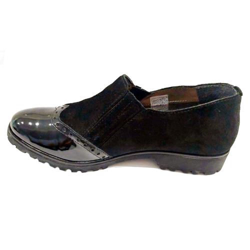 Ανατομικό Γυναικείο Παπούτσι Μαύρο - Με Λουστρίνι Και Καστόρι 171