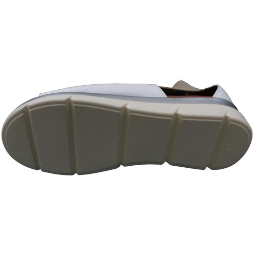 Ανατομικό Γυναικείο Πέδιλο Λευκό | Δερμάτινο 19-2046