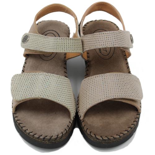 Ανατομικό Γυναικείο Πέδιλο Μπεζ - Με Ρυθμιζόμενα Αυτοκόλλητα 21-2160