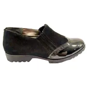 Ανατομικό Γυναικείο Παπούτσι Μαύρο - Με Λουστρίνι Και Καστόρι